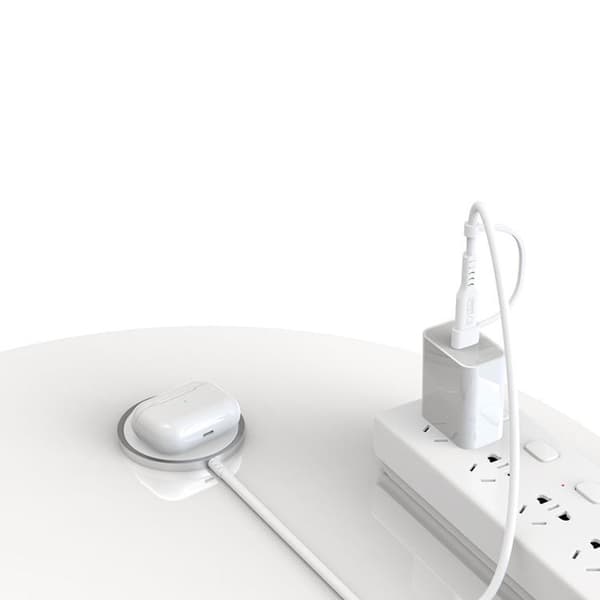 Tech-Protect Magsafe Trådløs Oplader Magnetisk QI 15W-A44 - Hvid Vit