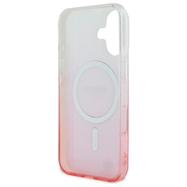 Guess telefontaske til iPhone 16 6.1 MagSafe IML Glitter Gradient - Lyserød