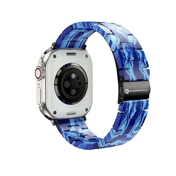 Forcell Apple Watch (38/40/41) Armband Resin Marble - Blå Blå