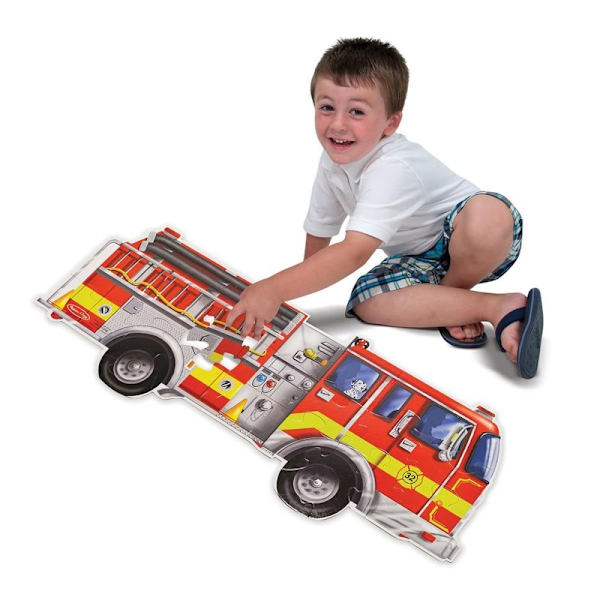 MND 24 Pcs Floor Puzzle Giant Fire Engine