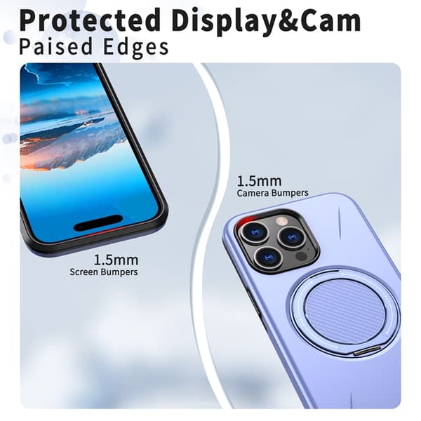 Mobilskal till iPhone 14 Pro MagSafe Rotating Kickstand TPU + PC Lila