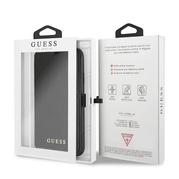 Guess iPhone XS Max Pung Etui - Sort Svart