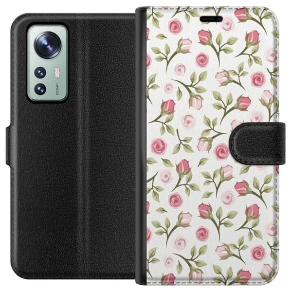 Plånboksfodral till Xiaomi 12 med Blommigt