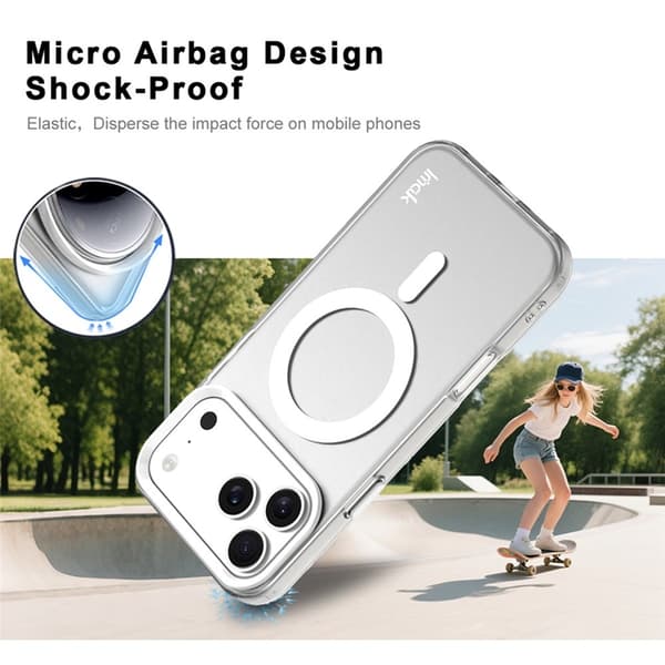 IMAK Mobilskal till iPhone 17 Pro Max MagSafe Anti Drop - Vit Vit