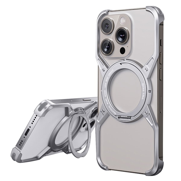 Mobilskal till iPhone 15 Pro Max Bumper Frameless Silver