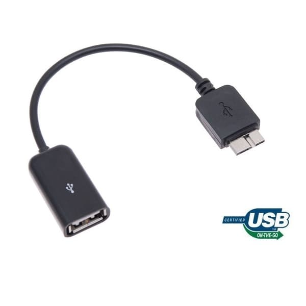 USB 2.0 USB Host / OTG Adapter Kabel for Samsung Galaxy Note 3 (Svart) Svart