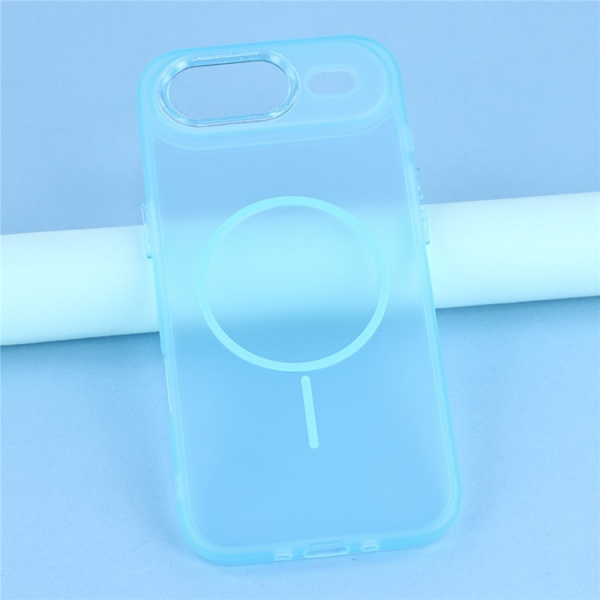 Mobilskal till iPhone Air MagSafe med Glitter Lins Frame - Blå Blå