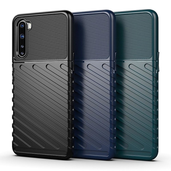 Thunder Twill Texture Skal Till OnePlus Nord - Blå Blå