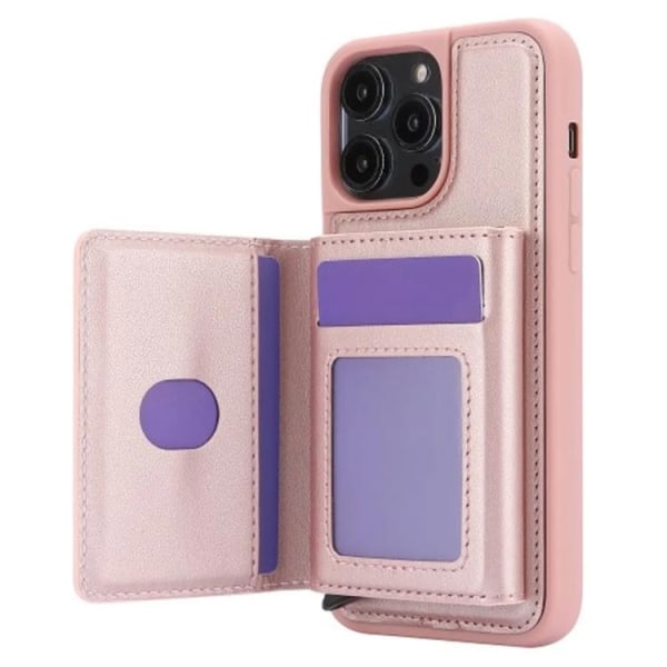 iPhone 15 Pro Mobilskal Korthållare - Rosaguld