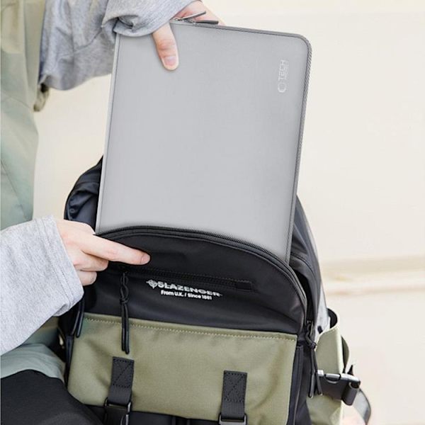 Tech-Protect bærbar taske til (15-16") Neoslim - Crayon Grey Grå