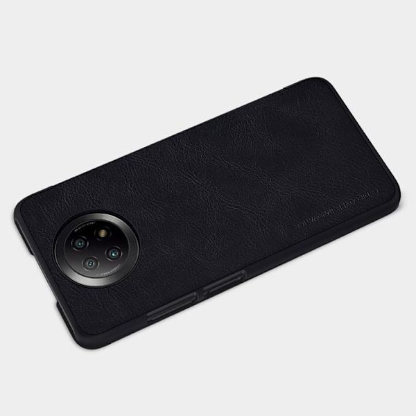 Nillkin Qin Läder Fodral Xiaomi Redmi Note 9T 5G - Svart Svart
