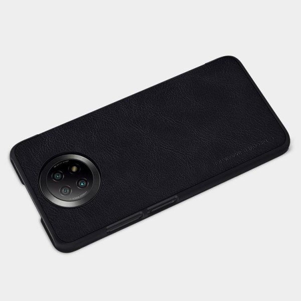 Nillkin Qin nahkakotelo Xiaomi Redmi Note 9T 5G - musta Black