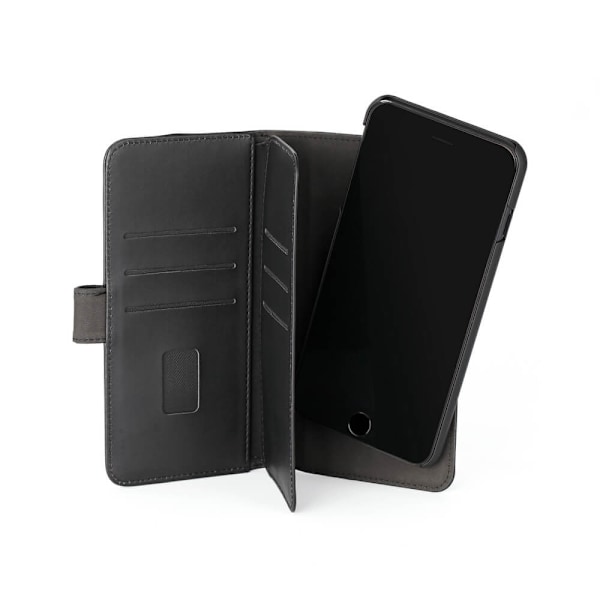 GEAR Mobilfodral Svart 7 Kortfack iPhone 6/7/8 Plus 2in1 Magnetskal Svart