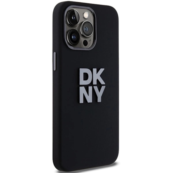 DKNY iPhone 15 Pro Mobilskal Liquid Silikon Metal Logo - Svart Svart