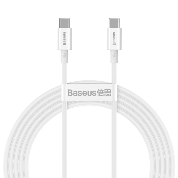 Baseus Superior -kaapeli USB-C 100W 5A 20V 2m - valkoinen White