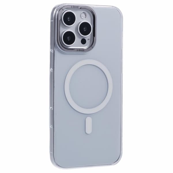 X-LEVEL Clear Series Mobilskal till iPhone 16 Pro MagSafe Transparent Vit
