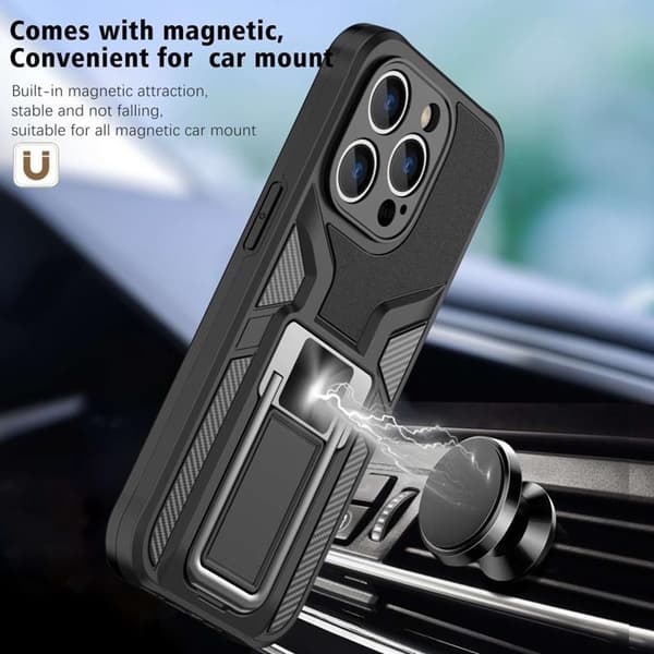 iPhone 14 Pro Max Skal Kickstand - Svart Svart