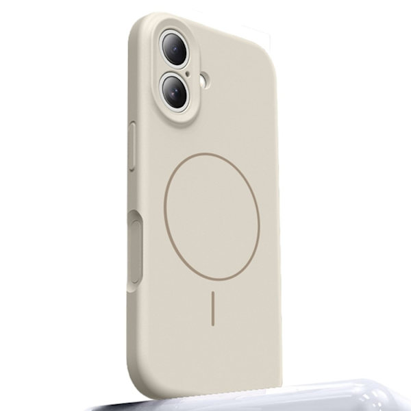 Mobilskal till iPhone 16 Magafe med Camera Touch Control - Antik Vit Vit