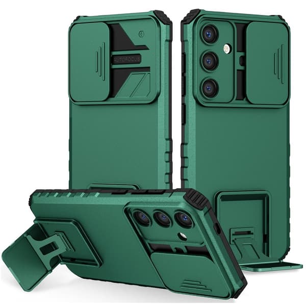 Mobilskal för Samsung Galaxy S26 Plus Kamera Skydd PC + TPU - Svartgrön