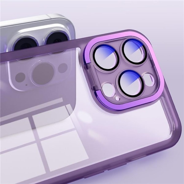 Mobilskal till iPhone 15 Plus Electroplating Kickstand - Vit