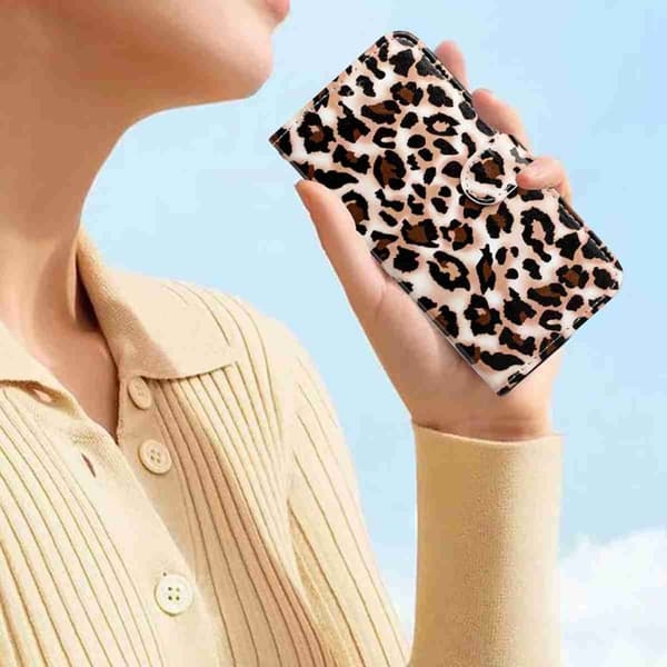 Samsung Galaxy S26 Pro Plånboksfodral Tryckt Konstläder Ställ - Leopard Print