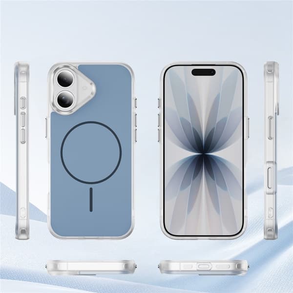 Mobilskal till iPhone 17 MagSafe Skin Touch TPU PC - Blå Blå