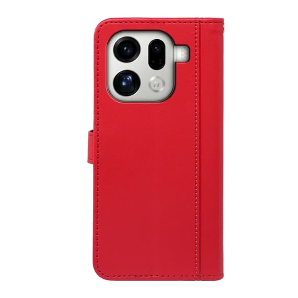 Oppo Find X9 Pro 5G Plånboksfodral Kortfack Konstläder - Röd