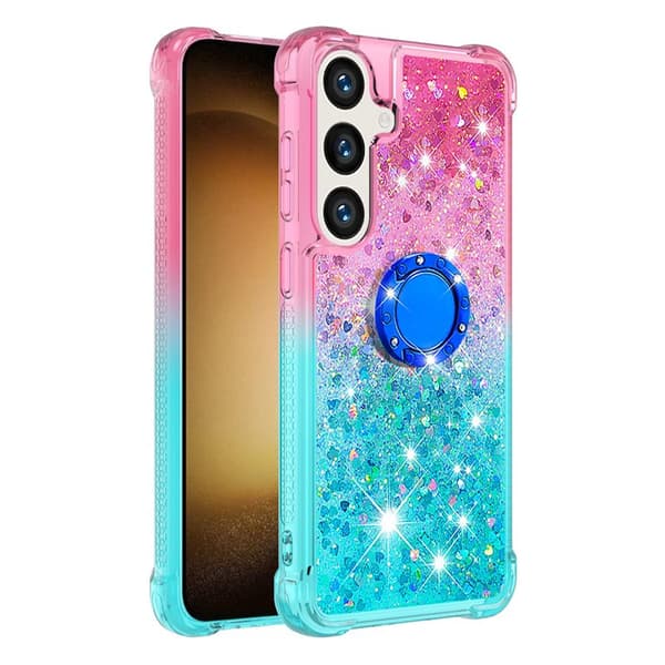 Mobilskal för Samsung Galaxy S26 Plus TPU Kickstand - Rosa+Himmelsblå
