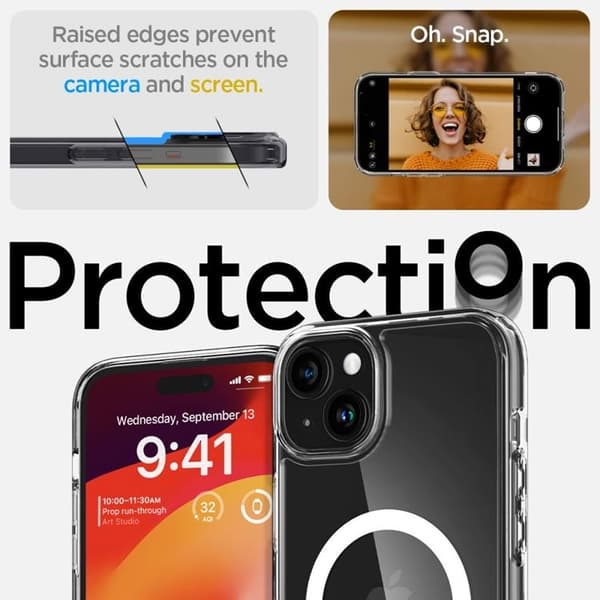 Spigen iPhone 15 Mobilskal Magsafe Ultra Hybrid - Hvid Vit