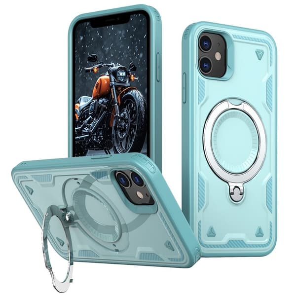 Mobilskal till iPhone 11 / XR Plast Militärskydd Kickstand - Blå