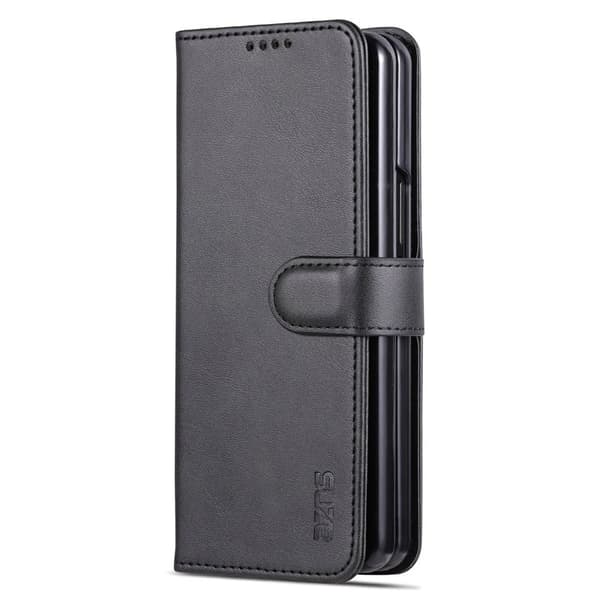 AZNS Samsung Galaxy Z Fold4 Plånboksfodral Konstläder - Svart