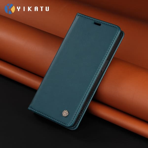 YIKATU OnePlus 15 5G Plånboksfodral Closure Konstläder Grön