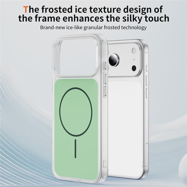 Mobilskal till iPhone 17 Pro Max MagSafe Skin Touch TPU PC - Grön Grön