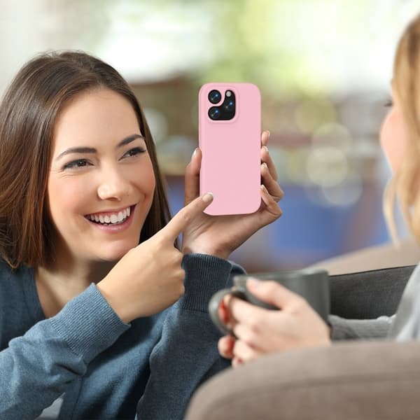 Mobilskal till iPhone 13 Pro Max Plast Stöttålig - Rosa Rosa