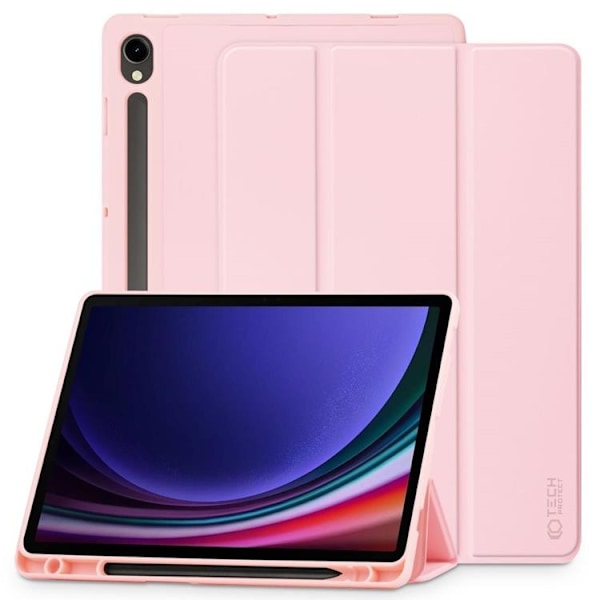 Tech-Protect Galaxy Tab S9 FE -kotelo SC Pen - Pinkki Rosa