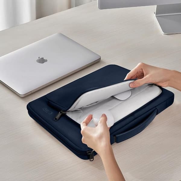Tech-Protect Taske til bærbar computer 15"-16" Basic - Navy Blå