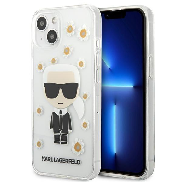 Karl Lagerfeld Flower Ikonik Karl Cover iPhone 13 mini - Transparent