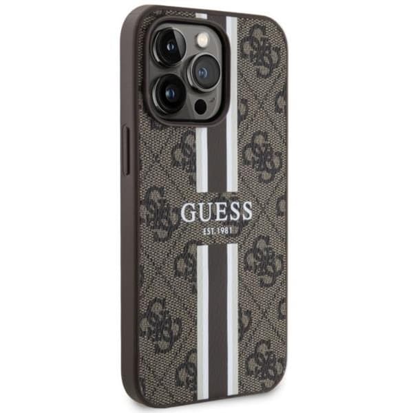 Guess iPhone 13 Pro Max Mobilskal MagSafe 4G Printed Stripes - Brun Brun