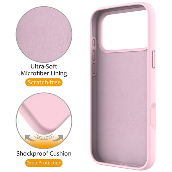 Mobilskal till iPhone 17 Pro MagSafe Kickstand PC + Silikon - Grårosa Rosa