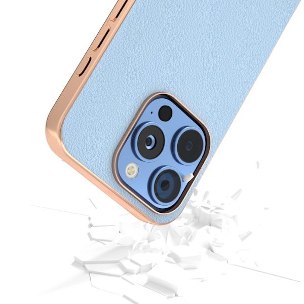 ABEEL Mobilskal till iPhone 16 Pro Electroplating Kantskydd Blå
