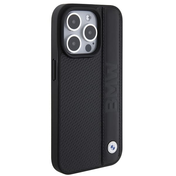 BMW Mobilskal till iPhone 15 Pro Max MagSafe Läder Textured Stripe