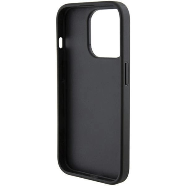 Ferrari iPhone 15 Pro Mobilskal Grip Stand Metal Logo - Svart Svart