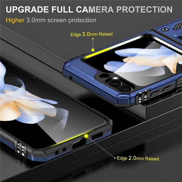 Mobilskal till Galaxy Z Flip7 FE/Z Flip6 Armor Kickstand Blå