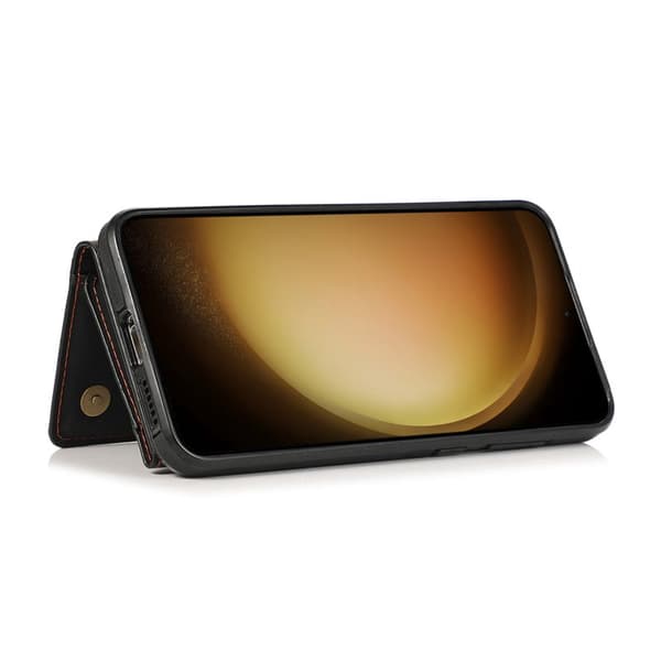 Plånboksfodral för Samsung Galaxy S26 Plus Tri-Fold Kickstand PU - Svart