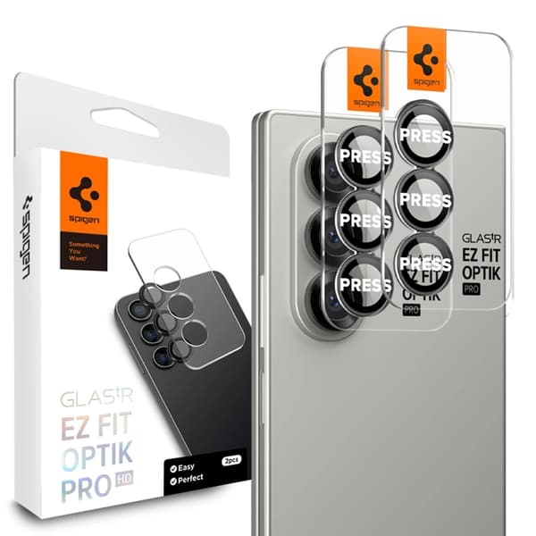 Spigen [2-Pack] Galaxy Z Fold 7/8 Ultra Härdat Glas Kameraskydd EZ Optik Transparent