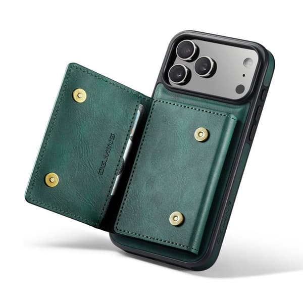DG.MING M5 Series Mobilskal till iPhone 17 Pro Max Magnetiskt Konstläder Grön