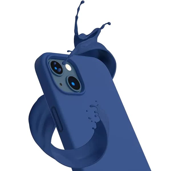 SiGN iPhone 14 Plus Cover Liquid Silicone - Havblå Blå