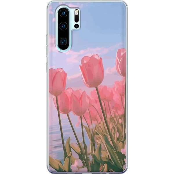 Mobilskal till Huawei P30 Pro med Rosa Tulpaner