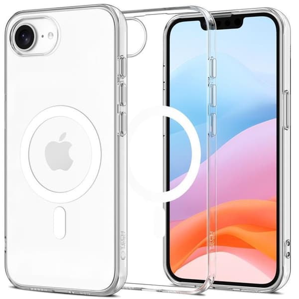 Tech-Protect Telefontaske til iPhone 16e Magsafe Flexair - Klar Transparent