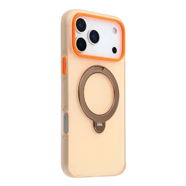 KIGC Mobilskal till iPhone 17 Pro Max Rotating Kickstand - Orange Orange